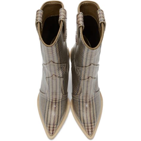 fendi boots fall 2014|fendi plaid cowboy boots.